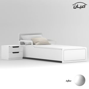 ست تخت خواب یک نفره اعیان مدل FH775 سایز 90×200 سانتی متر مجموعه دو عددی