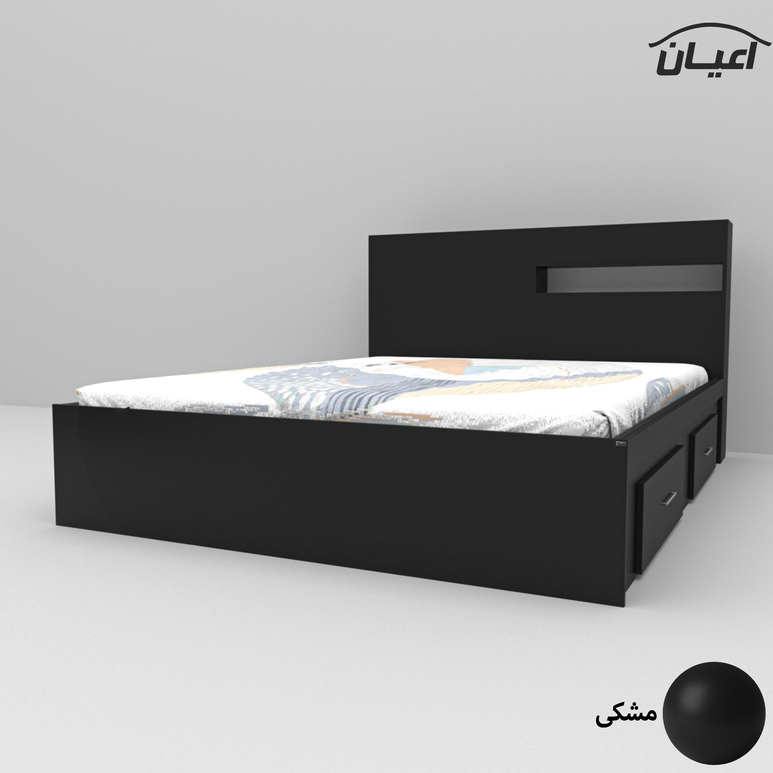 تخت خواب دونفره اعیان مدل FH619 سایز 160x200 سانتی متر