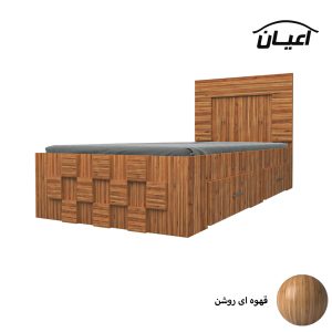 تخت خواب اعیان مدل FH614 یکنفره سایز 90×200 سانتی متر