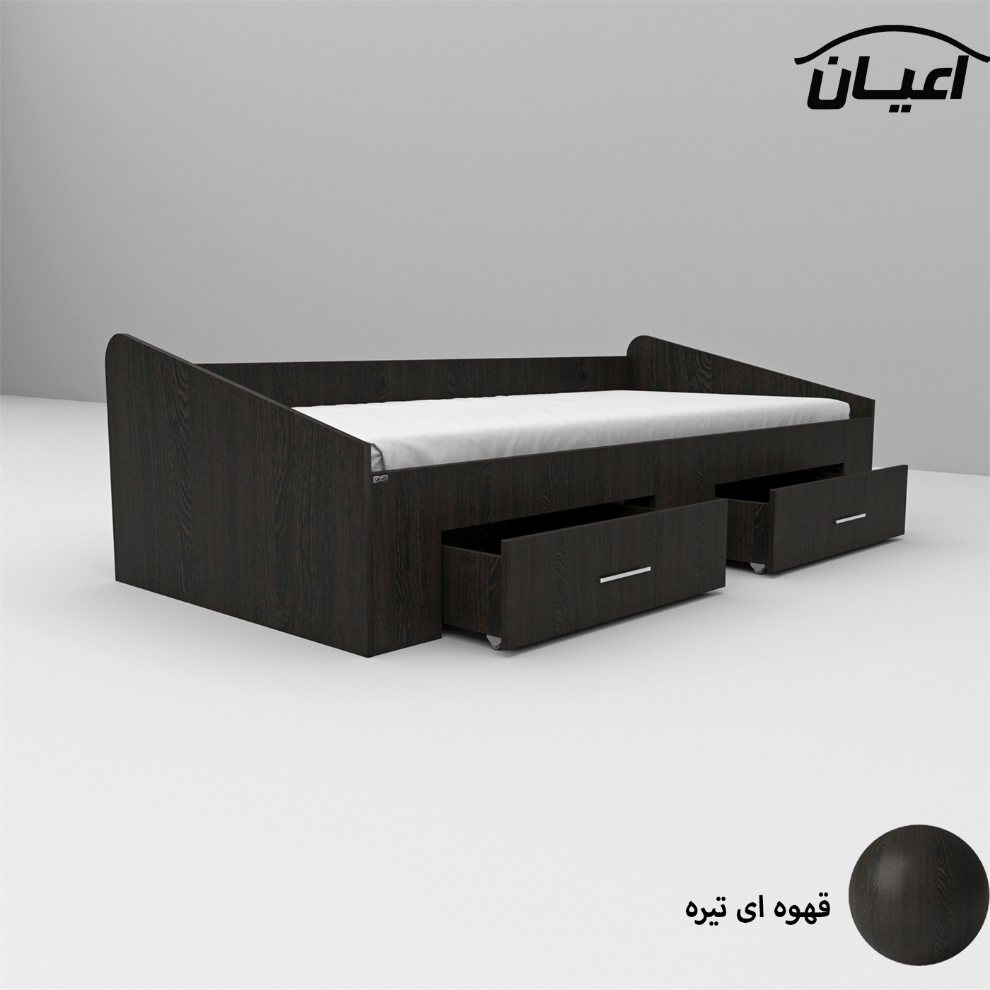تخت خواب یک نفره اعیان مدل FH613 سایز 80x180 سانتی متر