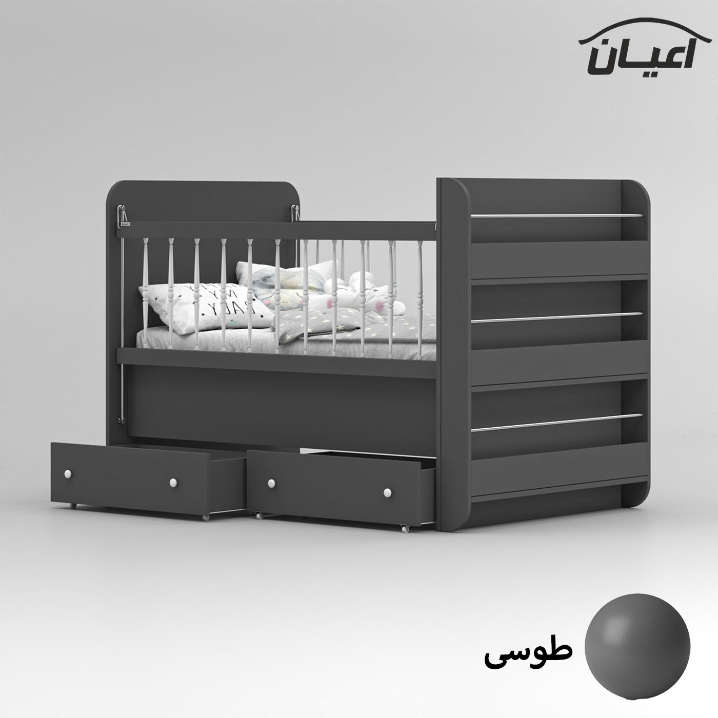 تختخواب کودک اعیان مدل FH845 سایز 130 × 70