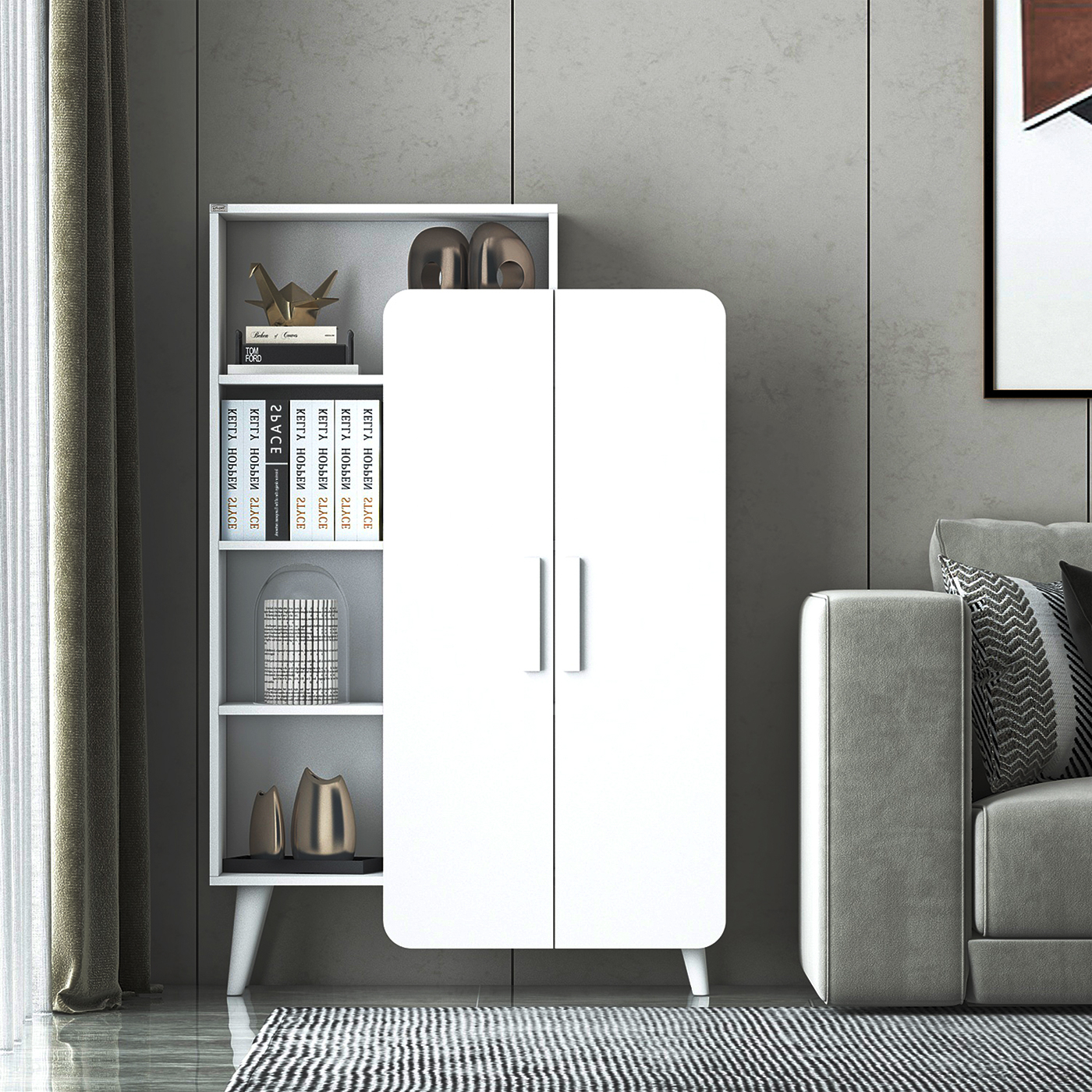 کتابخانه پنج طبقه اعیان مدل FH834