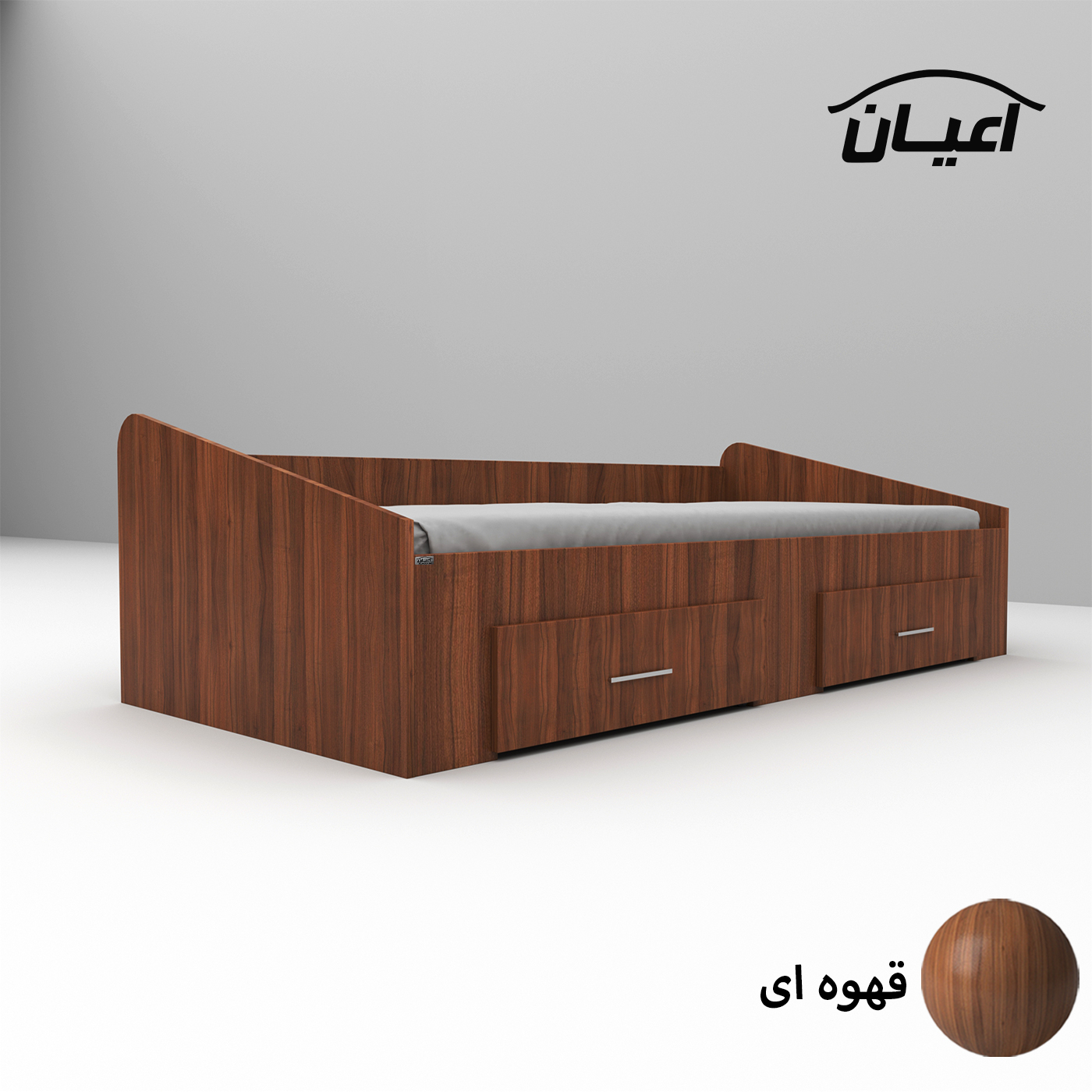 تخت خواب یک نفره اعیان مدل FH613 سایز 80x180 سانتی متر