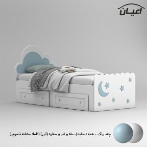 تخت خواب ملامینه نوجوان اعیان مدل FH935 سایز 80×180 سانتی متر