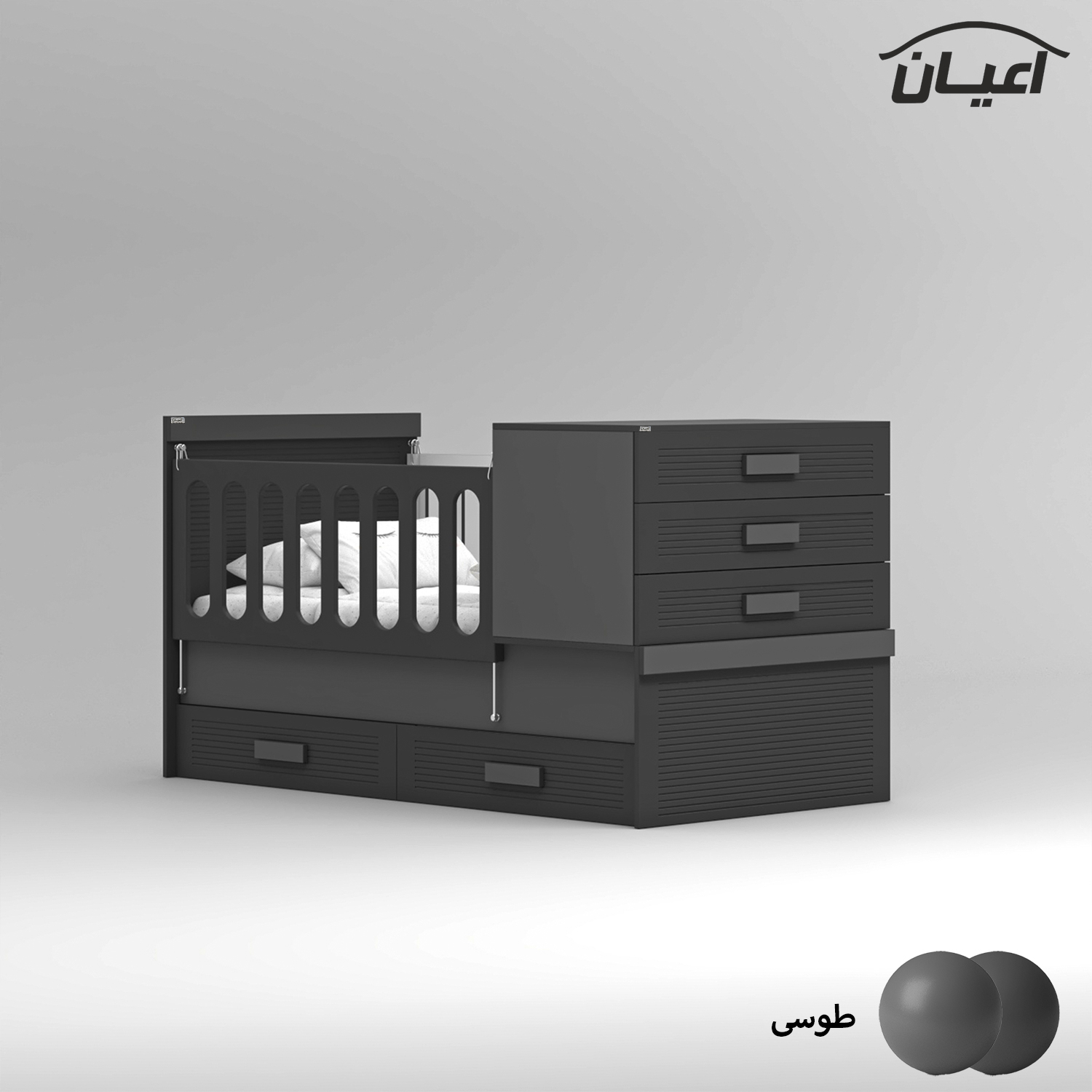 تختخواب کودک اعیان مدل FH902 سایز 180×80 سانتی متر