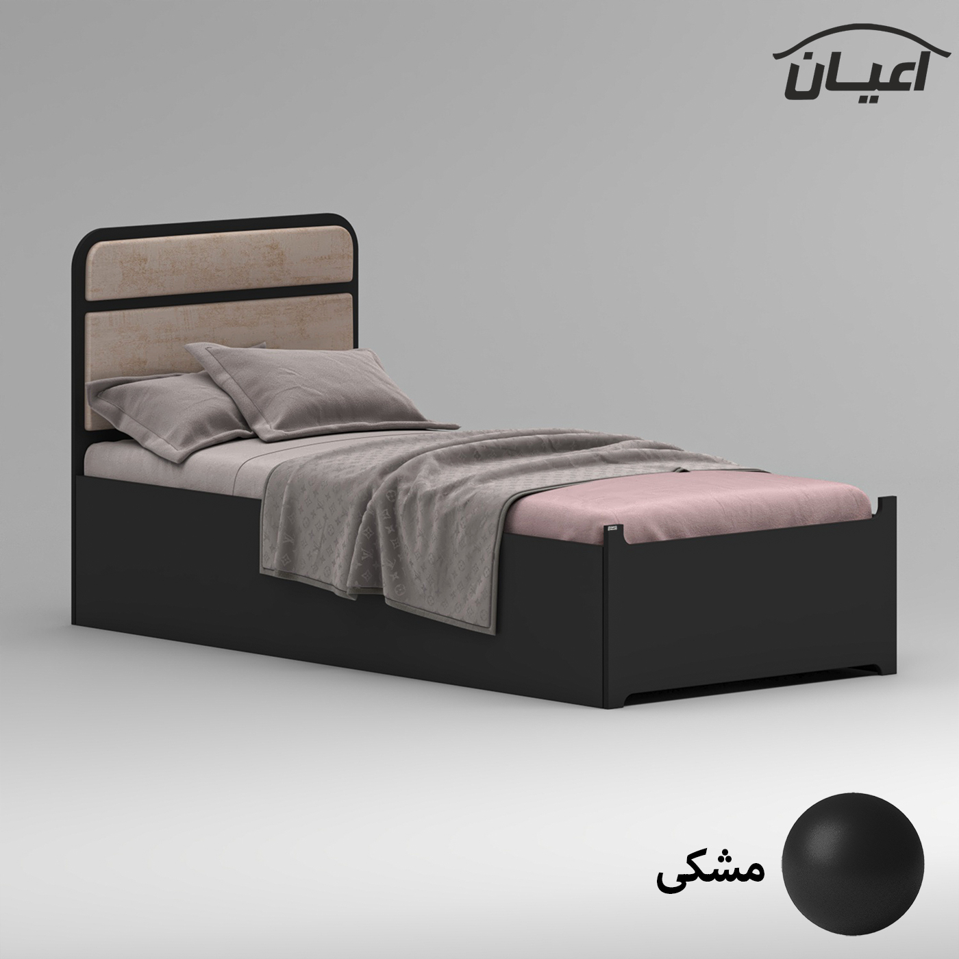 تخت خواب ملامینه یک نفره اعیان مدل FH952 سایز 90x200 سانتی متر