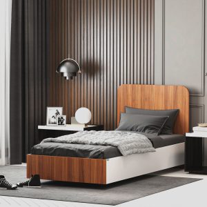 تخت خواب ملامینه یک نفره اعیان مدل FH910 سایز 80x180 سانتی متر