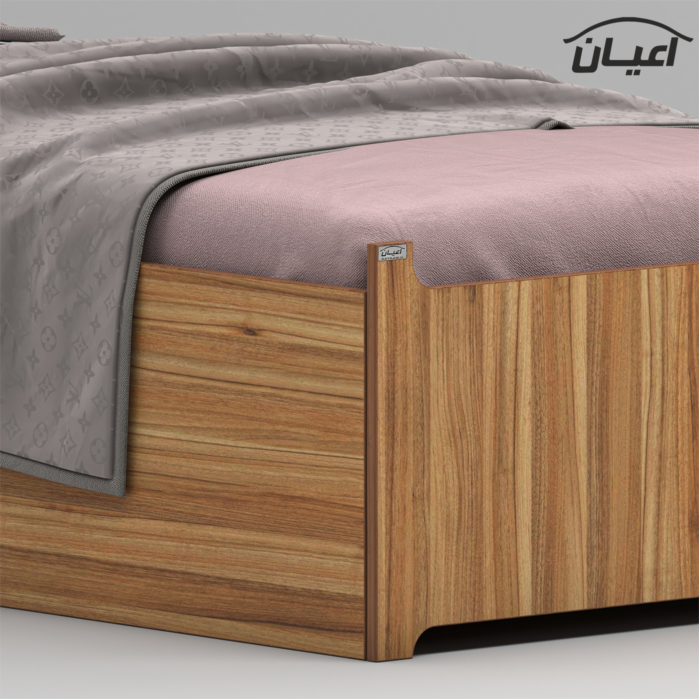 تخت خواب ملامینه نوجوان اعیان مدل FH953 سایز 80x180 سانتی متر