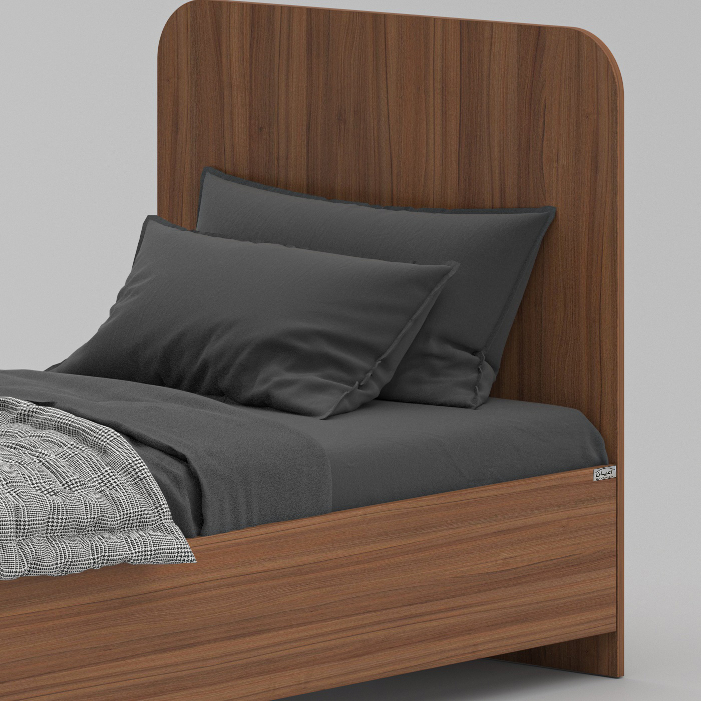 تخت خواب ملامینه یک نفره اعیان مدل FH910 سایز 80x180 سانتی متر