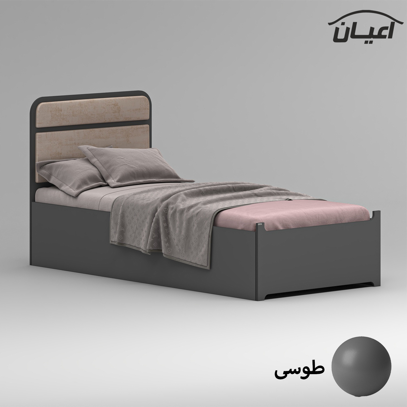 تخت خواب ملامینه نوجوان اعیان مدل FH953 سایز 80x180 سانتی متر