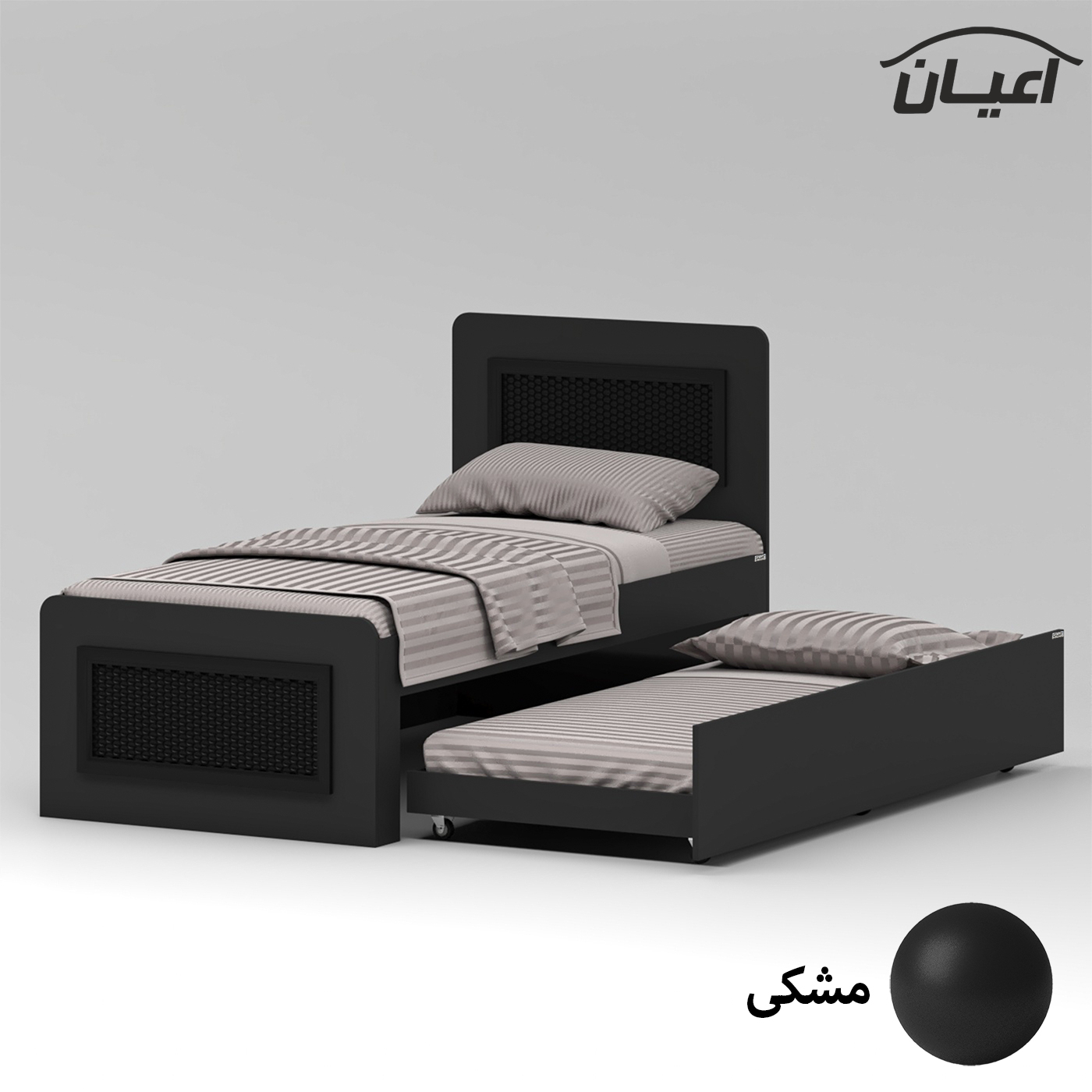 تخت خواب ملامینه یک نفره اعیان مدل FH895 سایز 90x200 سانتی متر