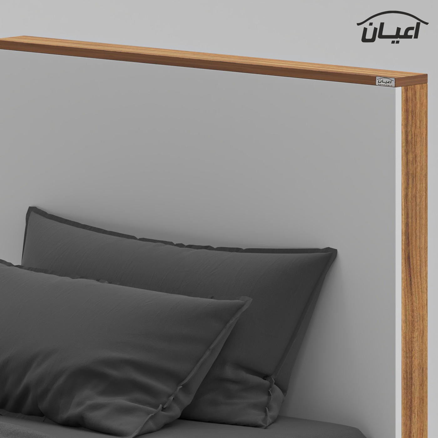 تخت خواب ملامینه یک نفره اعیان مدل FH915 سایز 90x200 سانتی متر