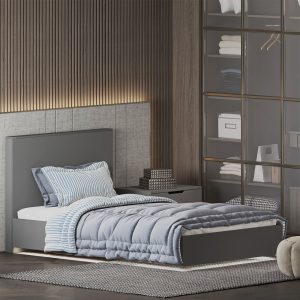 تخت خواب ملامینه یک نفره اعیان مدل FH916 سایز 120x200 سانتی متر