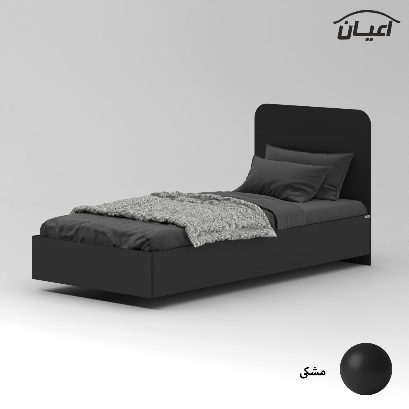 تخت خواب ملامینه یک نفره اعیان مدل FH911 سایز 90x200 سانتی متر