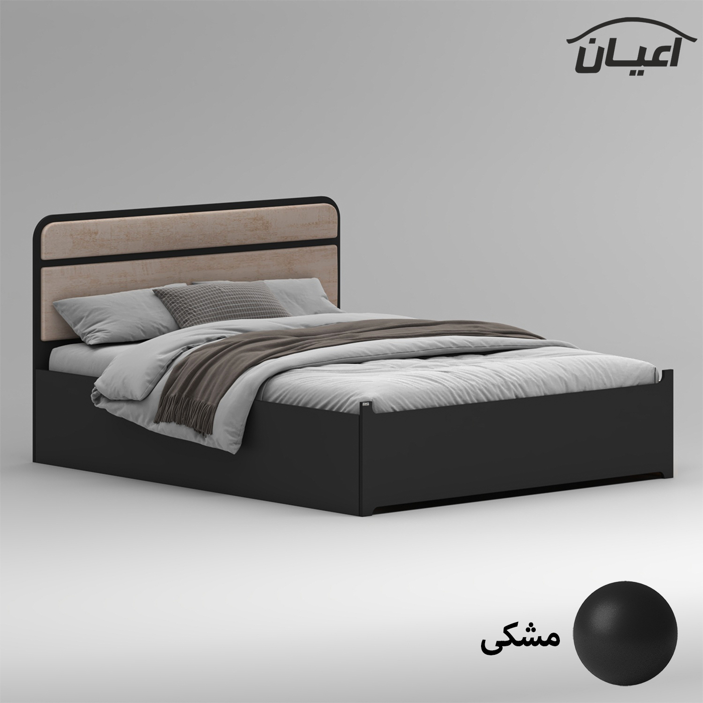 تخت خواب ملامینه دو نفره اعیان مدل FH950 سایز 160x200 سانتی متر