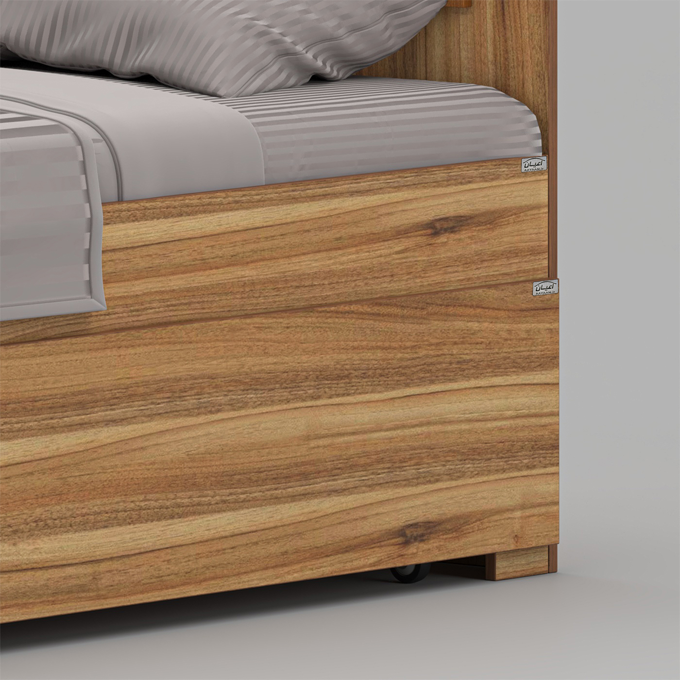 تخت خواب ملامینه یک نفره اعیان مدل FH895 سایز 90x200 سانتی متر