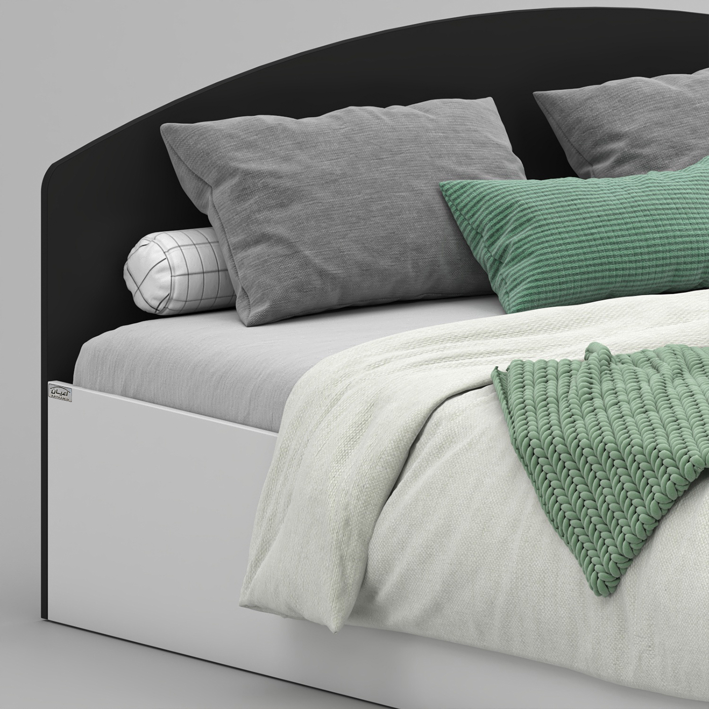 تخت خواب ملامینه دو نفره اعیان مدل FH973 سایز 160x200 سانتی متر