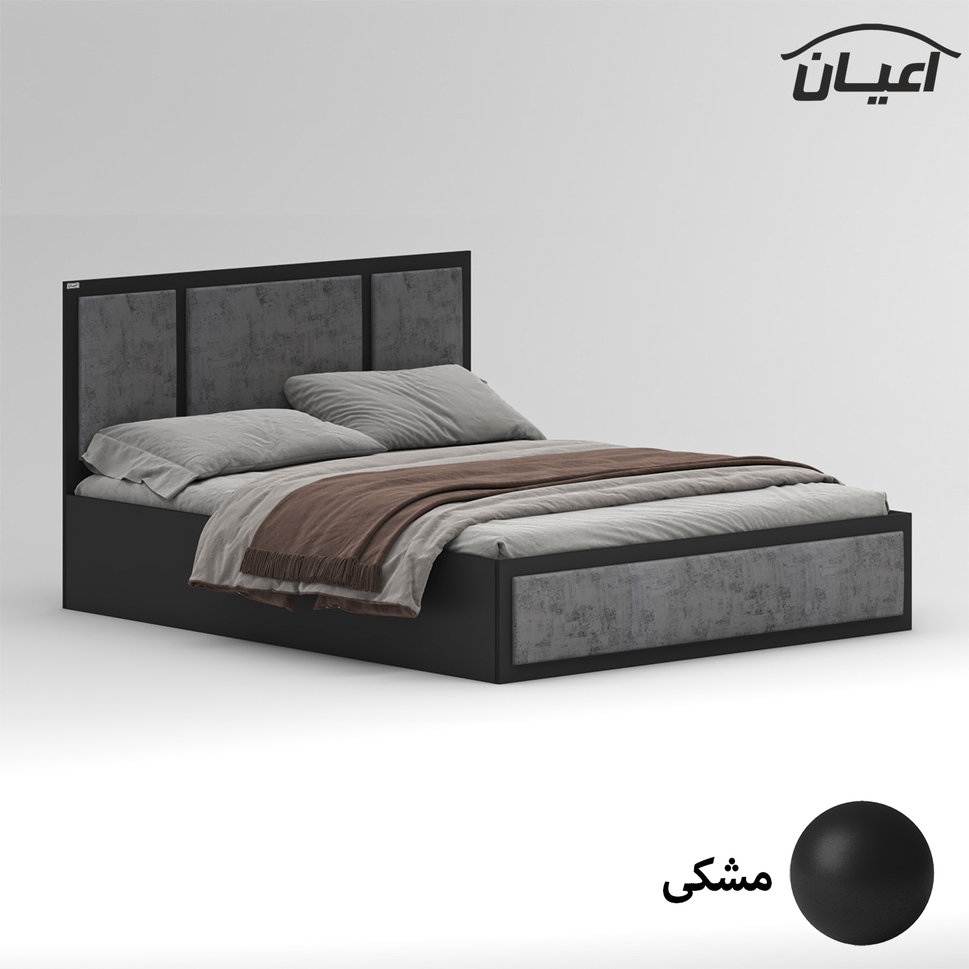 تخت خواب ملامینه دو نفره اعیان مدل FH958 سایز 160x200 سانتی متر