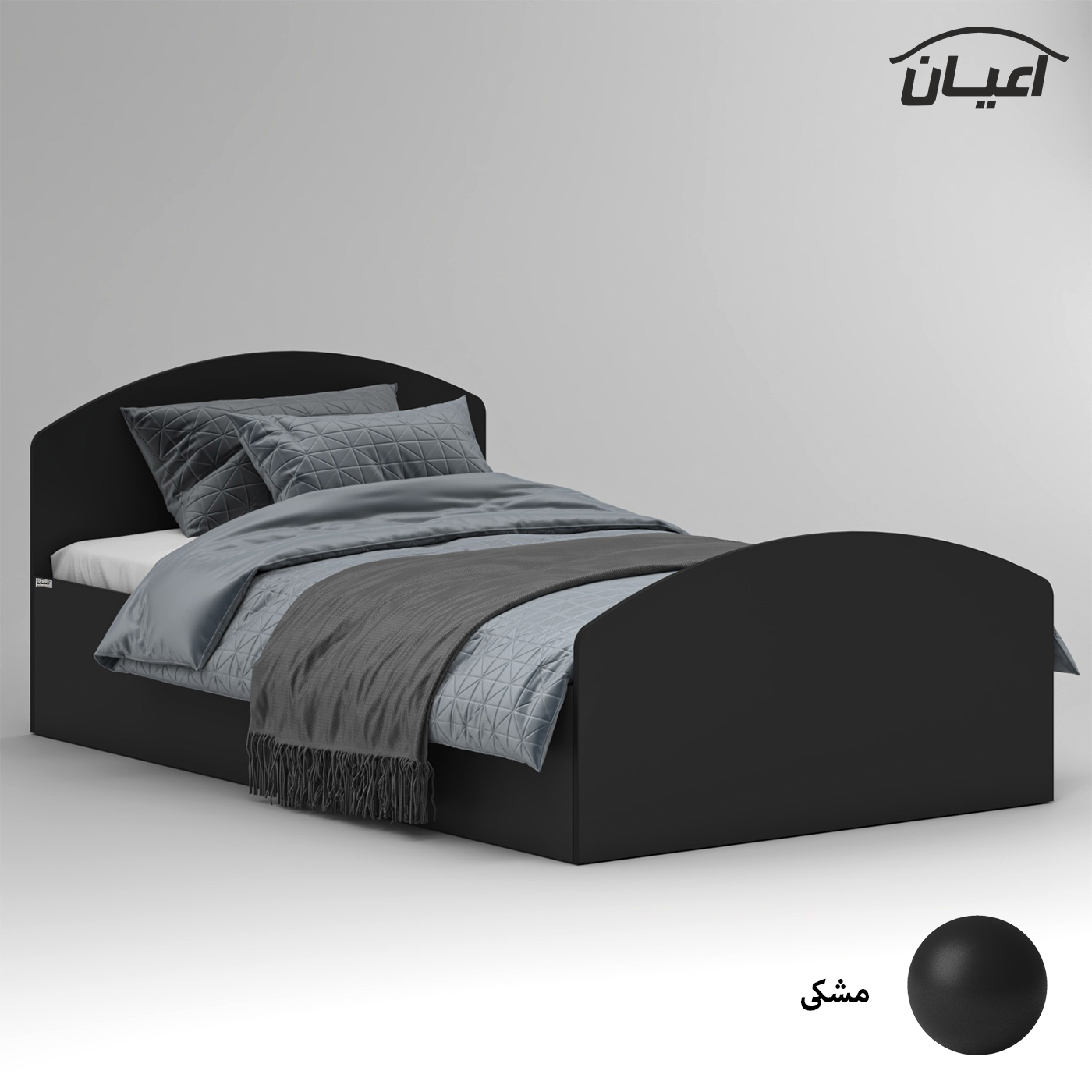 تخت خواب ملامینه یک نفره اعیان مدل FH972 سایز 120x200 سانتی متر