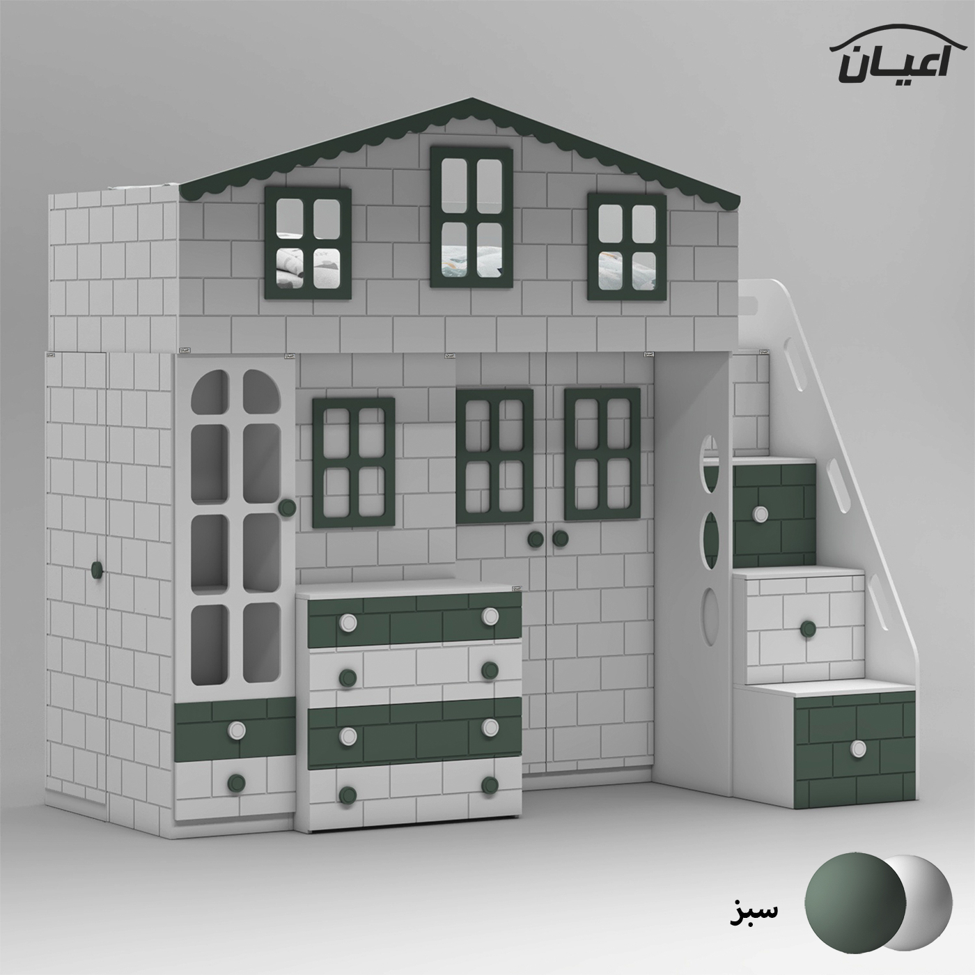 تخت خواب ام دی اف یک نفره اعیان مدل FH926 سایز 90x200 سانتی متر