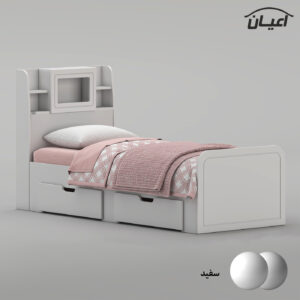 تخت خواب ملامینه یک نفره اعیان مدل FH980 سایز 80×180 سانتی متر