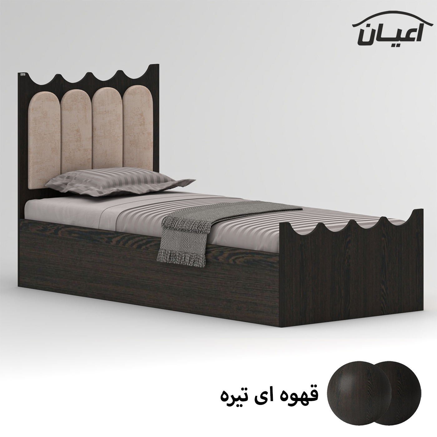 تخت خواب ام دی اف اعیان مدل FH957 سایز 80x180 سانتی متر