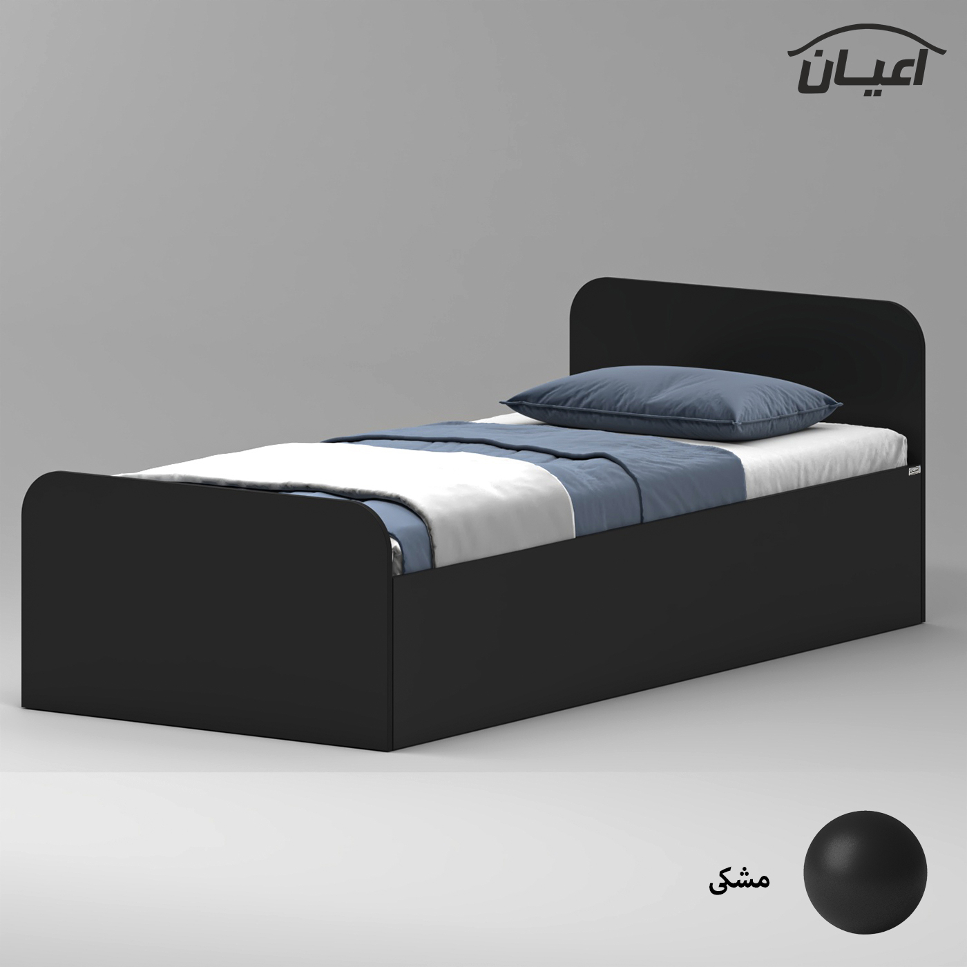 تخت خواب ملامینه یک نفره اعیان مدل FH931 سایز 90x200 سانتی متر