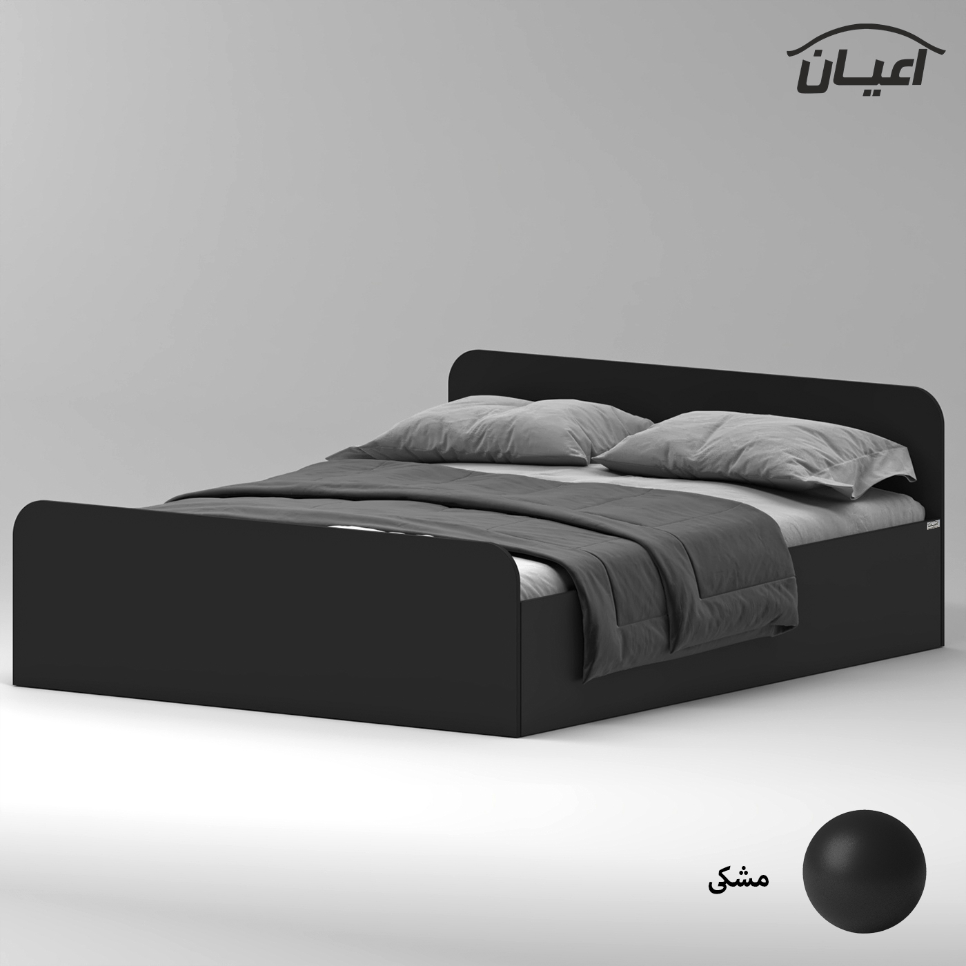 تخت خواب ملامینه دو نفره اعیان مدل FH933 سایز 160x200 سانتی متر