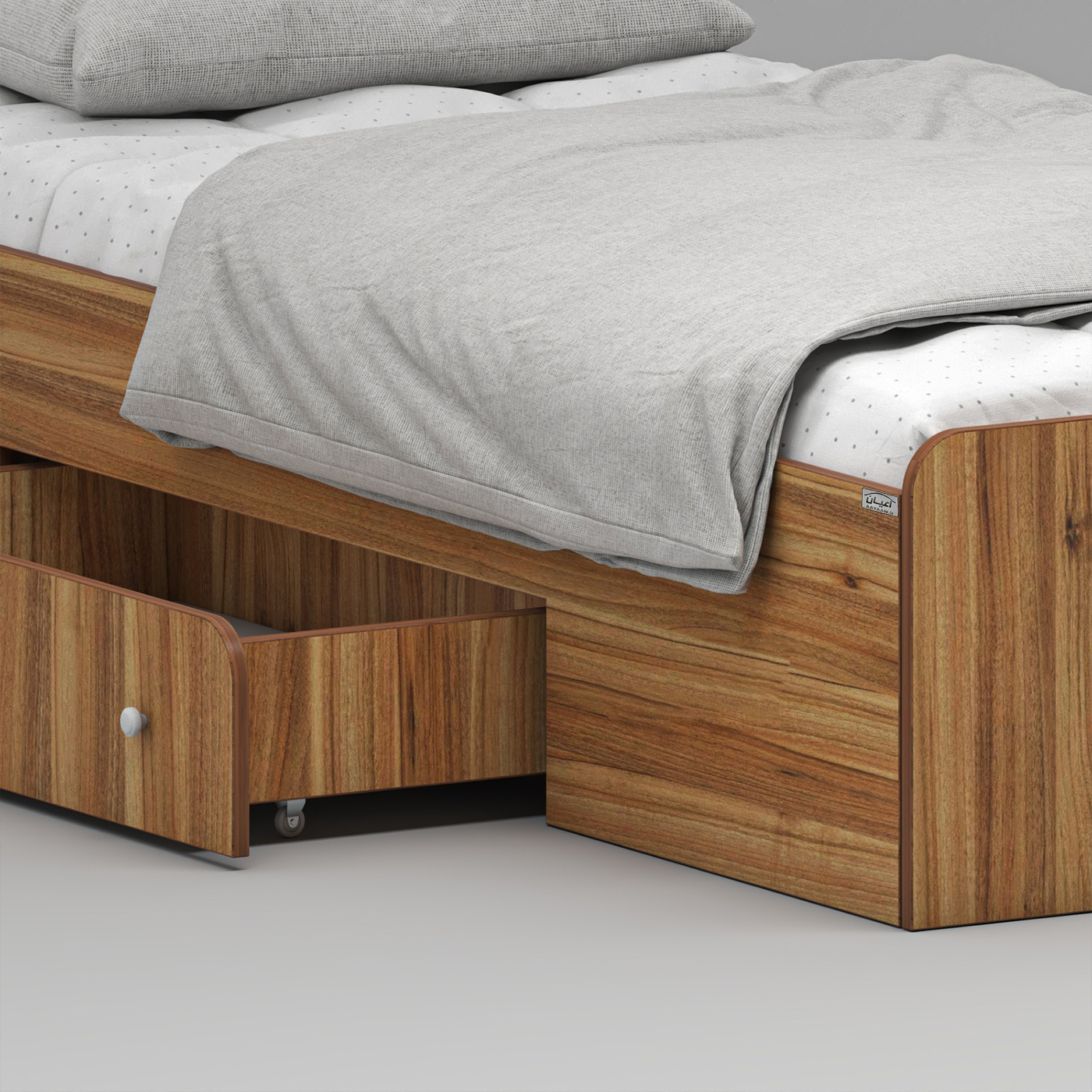 تخت خواب ملامینه یک نفره اعیان مدل FH967 سایز 90x200 سانتی متر