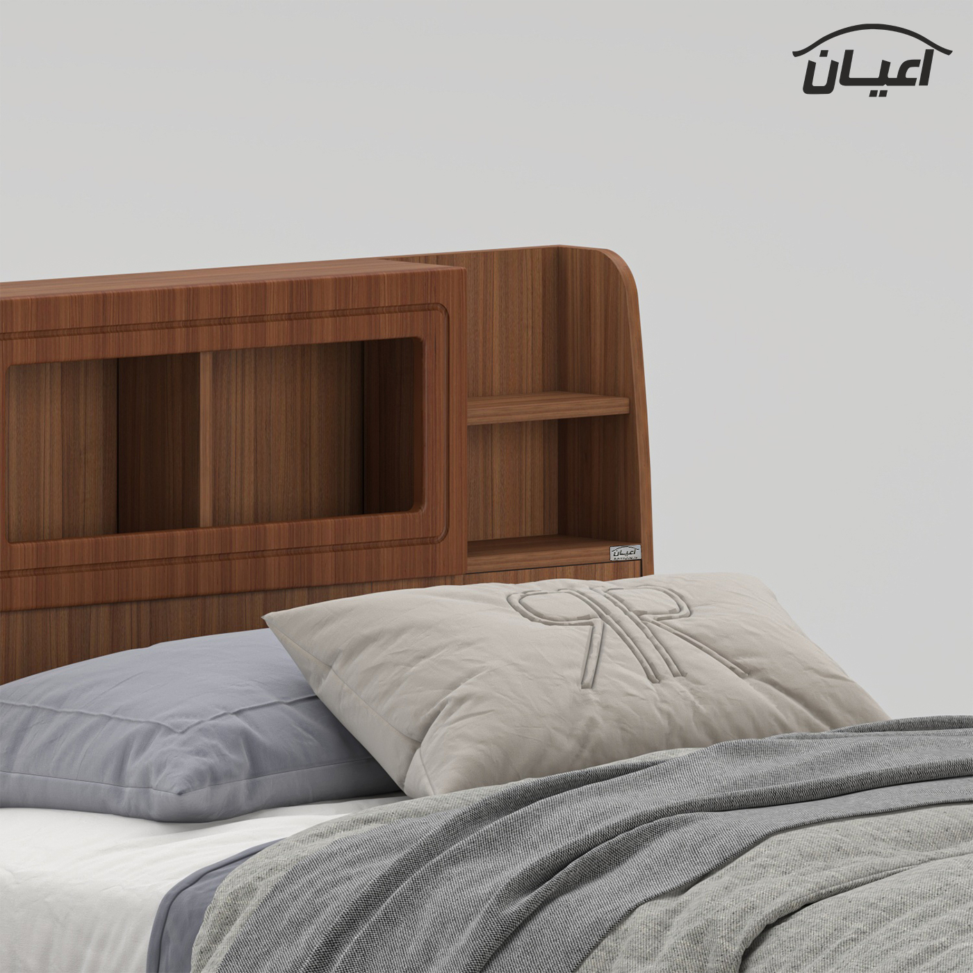 تخت خواب ملامینه یک نفره اعیان مدل FH982 سایز 120x200 سانتی متر