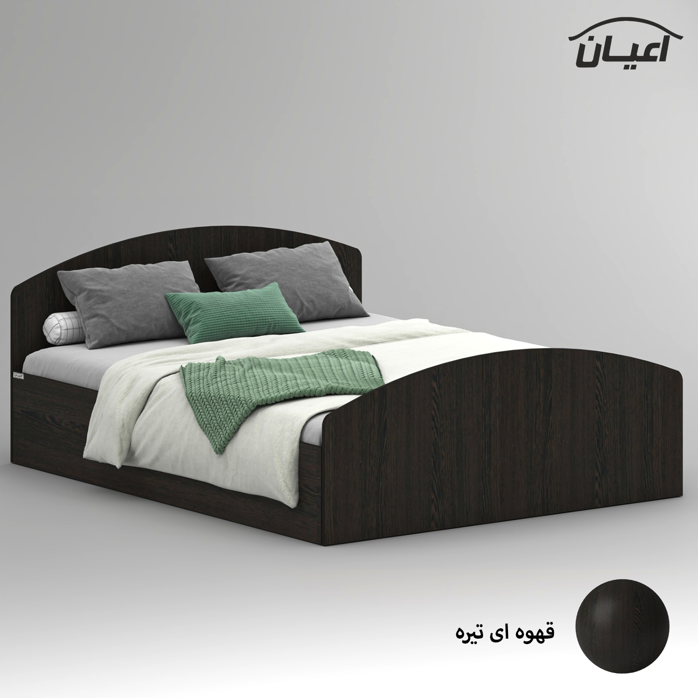 تخت خواب ملامینه دو نفره اعیان مدل FH973 سایز 160x200 سانتی متر