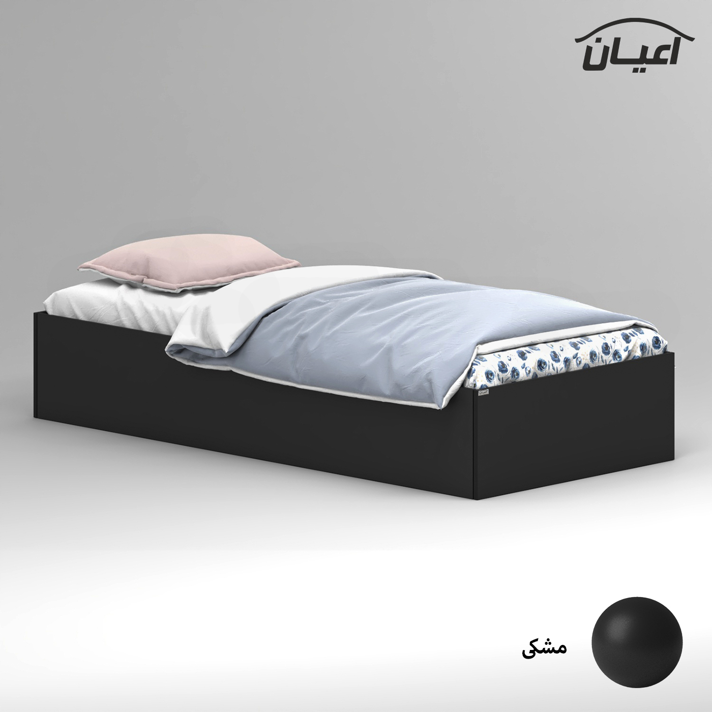 تخت خواب ملامینه یک نفره اعیان مدل FH941 سایز 90x200 سانتی متر