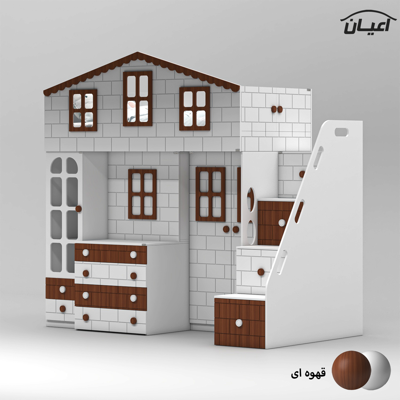 تخت خواب ام دی اف یک نفره اعیان مدل FH926 سایز 90x200 سانتی متر