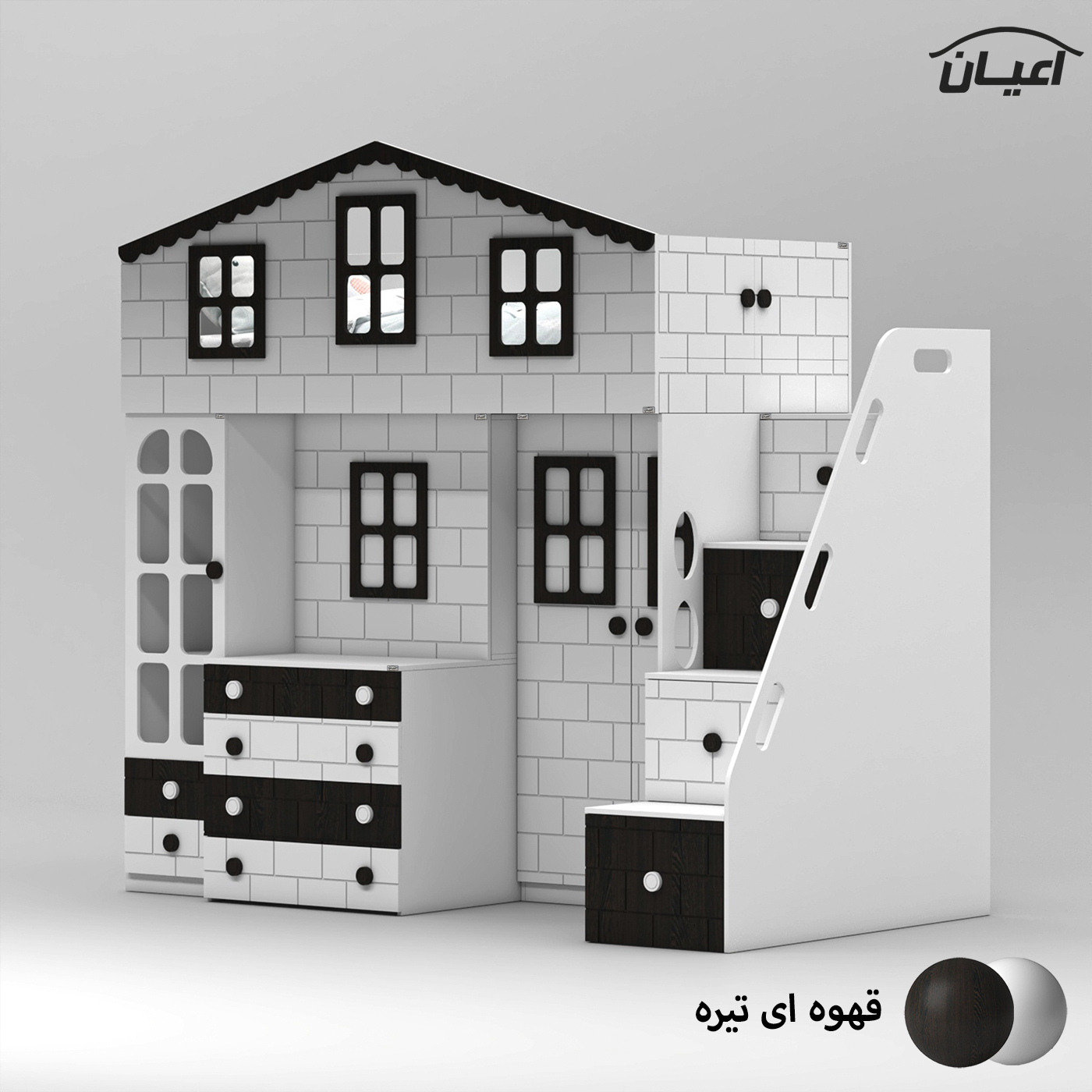 تخت خواب ام دی اف یک نفره اعیان مدل FH926 سایز 90x200 سانتی متر