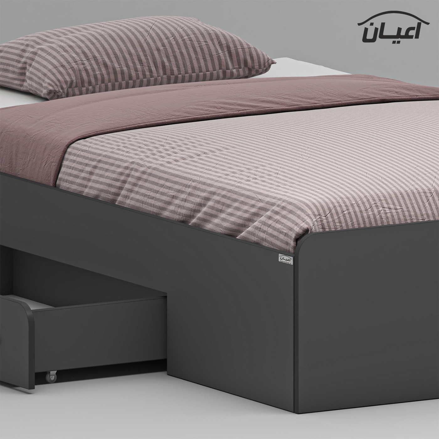 تخت خواب ملامینه یک نفره اعیان مدل FH968 سایز 120x200 سانتی متر