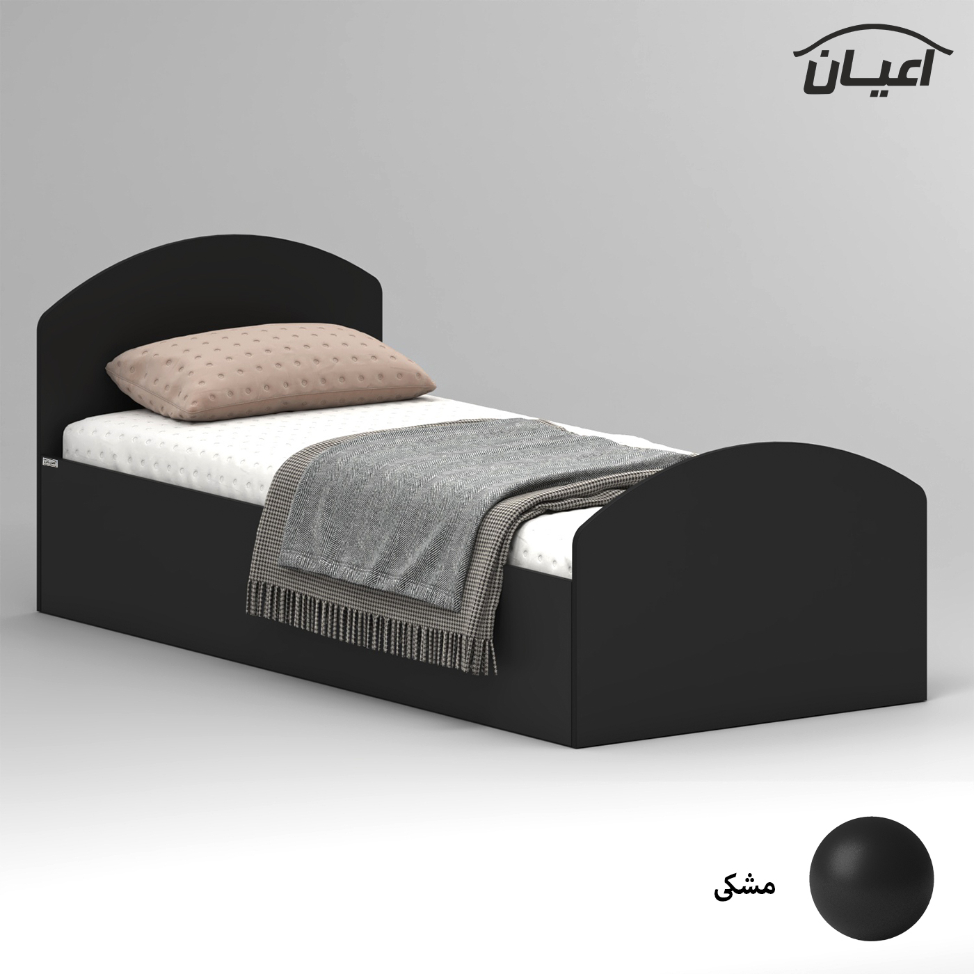 تخت خواب ملامینه یک نفره اعیان مدل FH971 سایز 90x200 سانتی متر