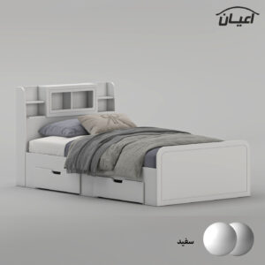 تخت خواب ملامینه یک نفره اعیان مدل FH982 سایز 120×200 سانتی متر