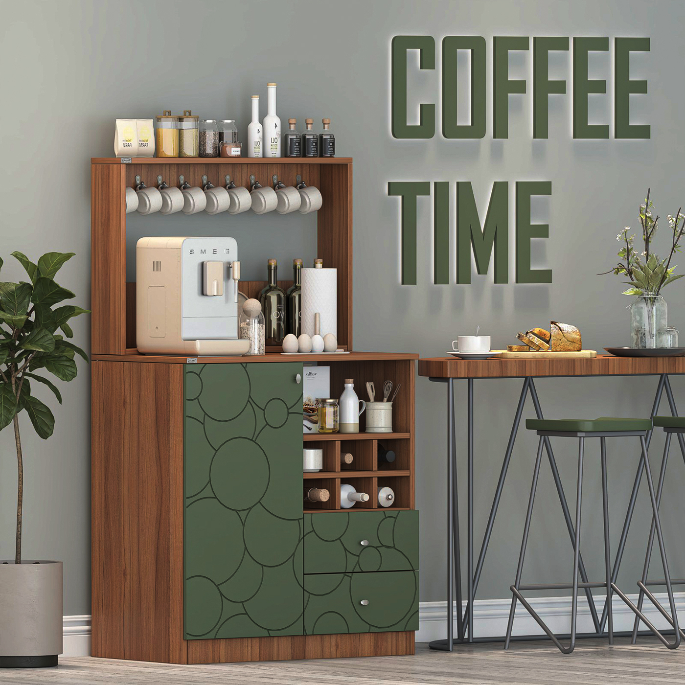 کنسول اعیان مدل کافه بار کد FH939 طول 80 سانتی متر