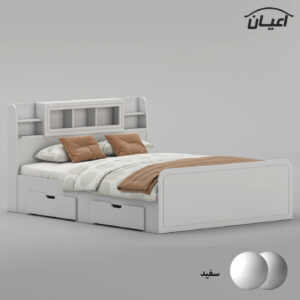 تخت خواب ملامینه دو نفره اعیان مدل FH983 سایز 160×200 سانتی متر