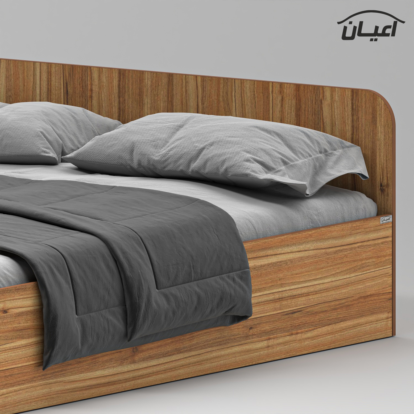 تخت خواب ملامینه دو نفره اعیان مدل FH933 سایز 160x200 سانتی متر