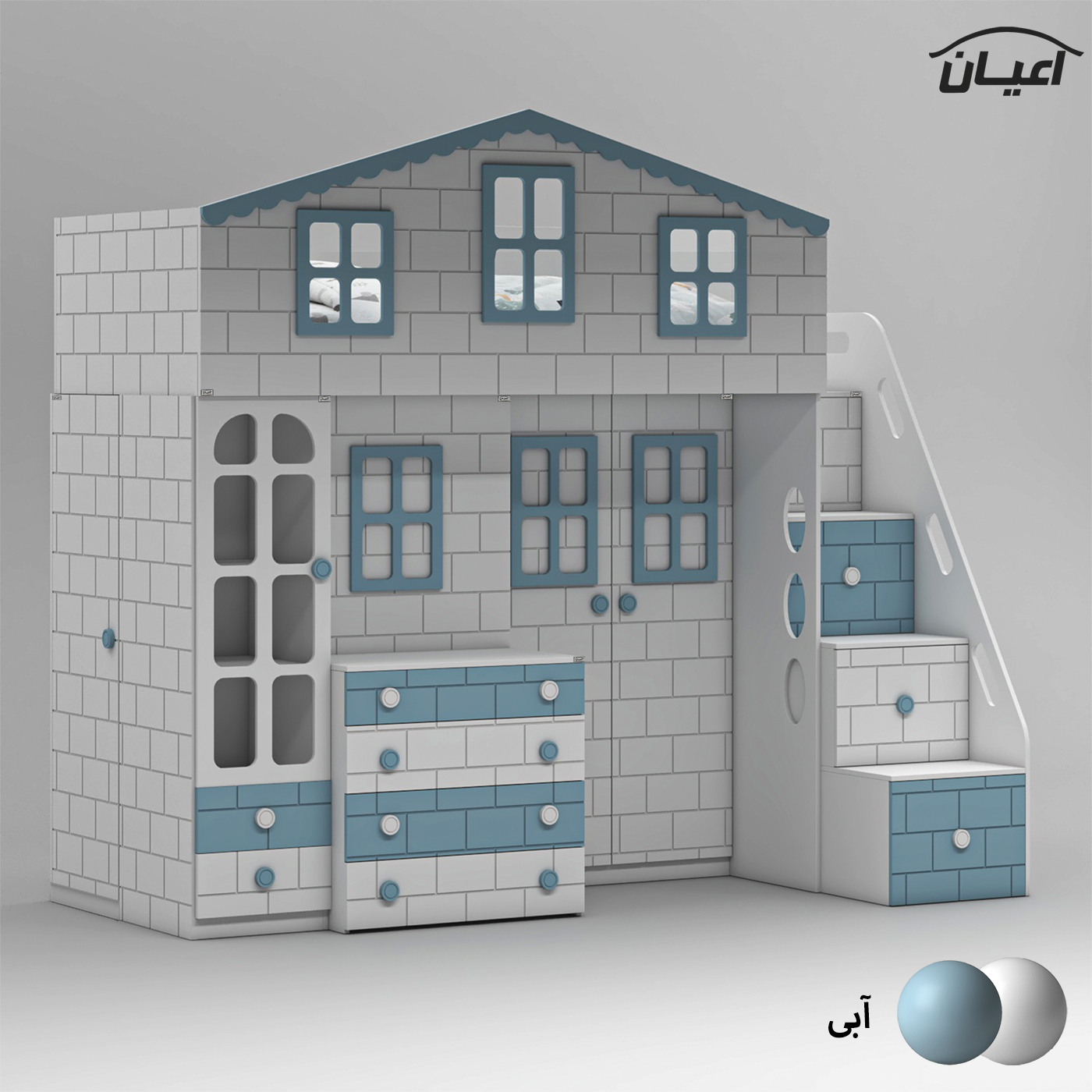 تخت خواب ام دی اف یک نفره اعیان مدل FH926 سایز 90x200 سانتی متر