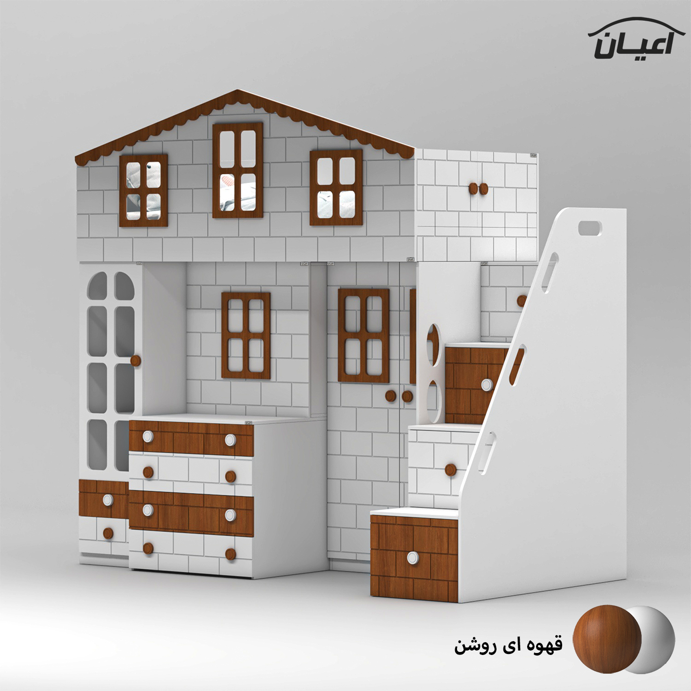 تخت خواب ام دی اف یک نفره اعیان مدل FH926 سایز 90x200 سانتی متر