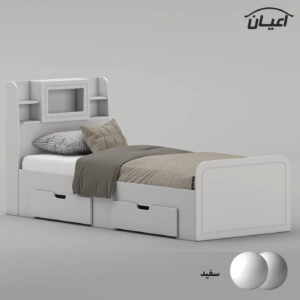 تخت خواب ملامینه یک نفره اعیان مدل FH981 سایز 90×200 سانتی متر