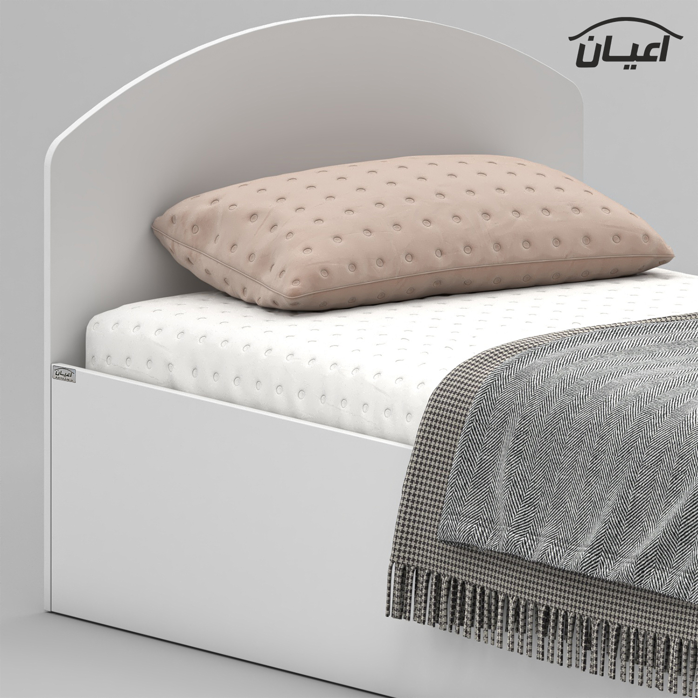 تخت خواب ملامینه یک نفره اعیان مدل FH971 سایز 90x200 سانتی متر