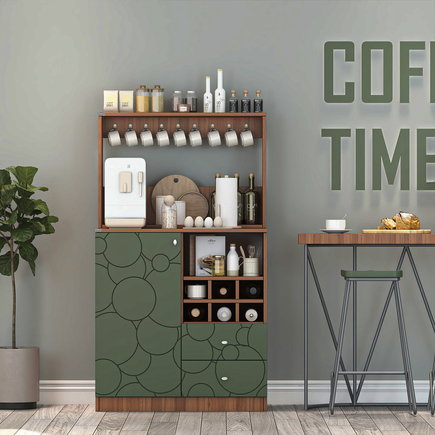 کنسول اعیان مدل کافه بار کد FH939 طول 80 سانتی متر