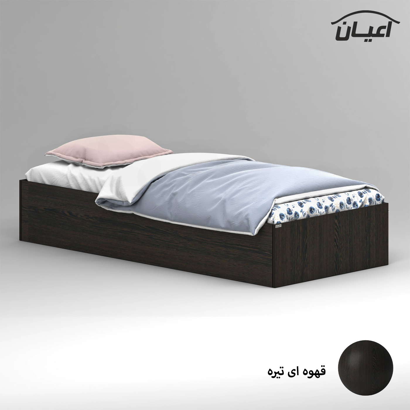 تخت خواب ملامینه یک نفره اعیان مدل FH941 سایز 90x200 سانتی متر