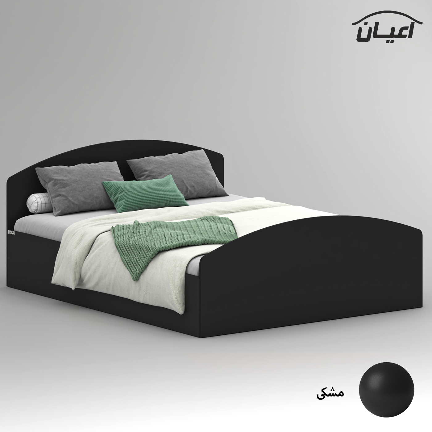 تخت خواب ملامینه دو نفره اعیان مدل FH973 سایز 160x200 سانتی متر