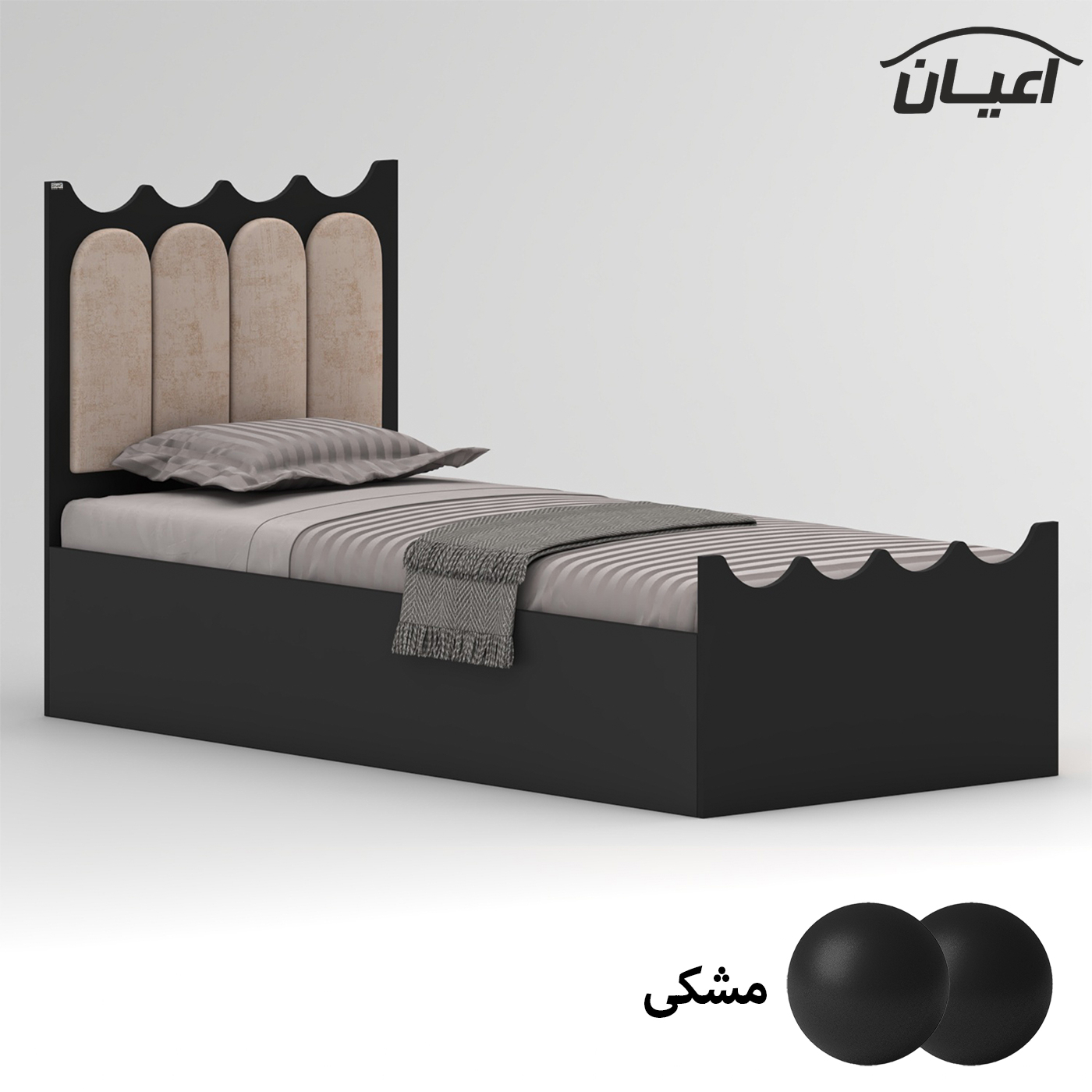 تخت خواب ام دی اف اعیان مدل FH957 سایز 80x180 سانتی متر