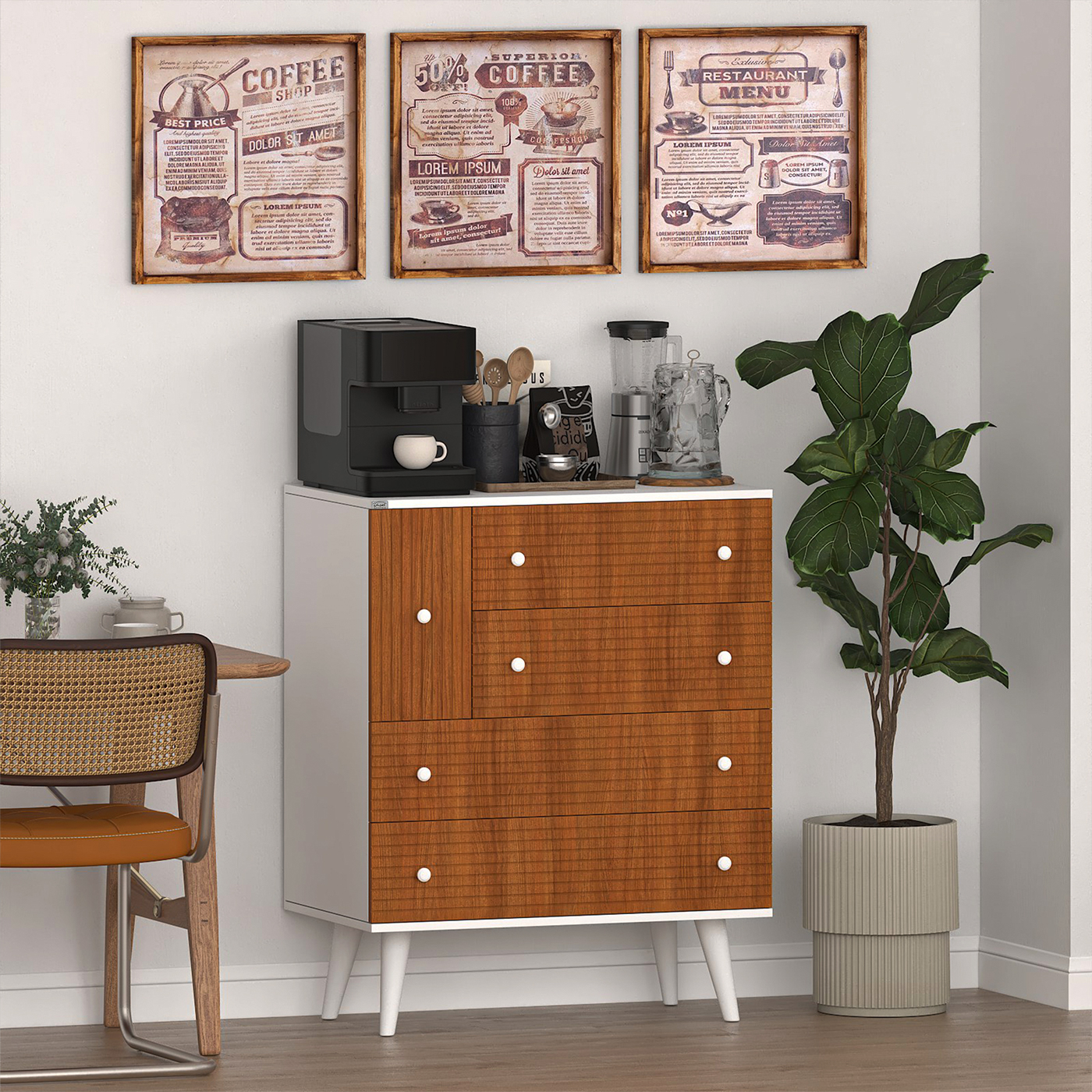 کنسول اعیان مدل کافه بار کد FH945 طول 80 سانتی متر