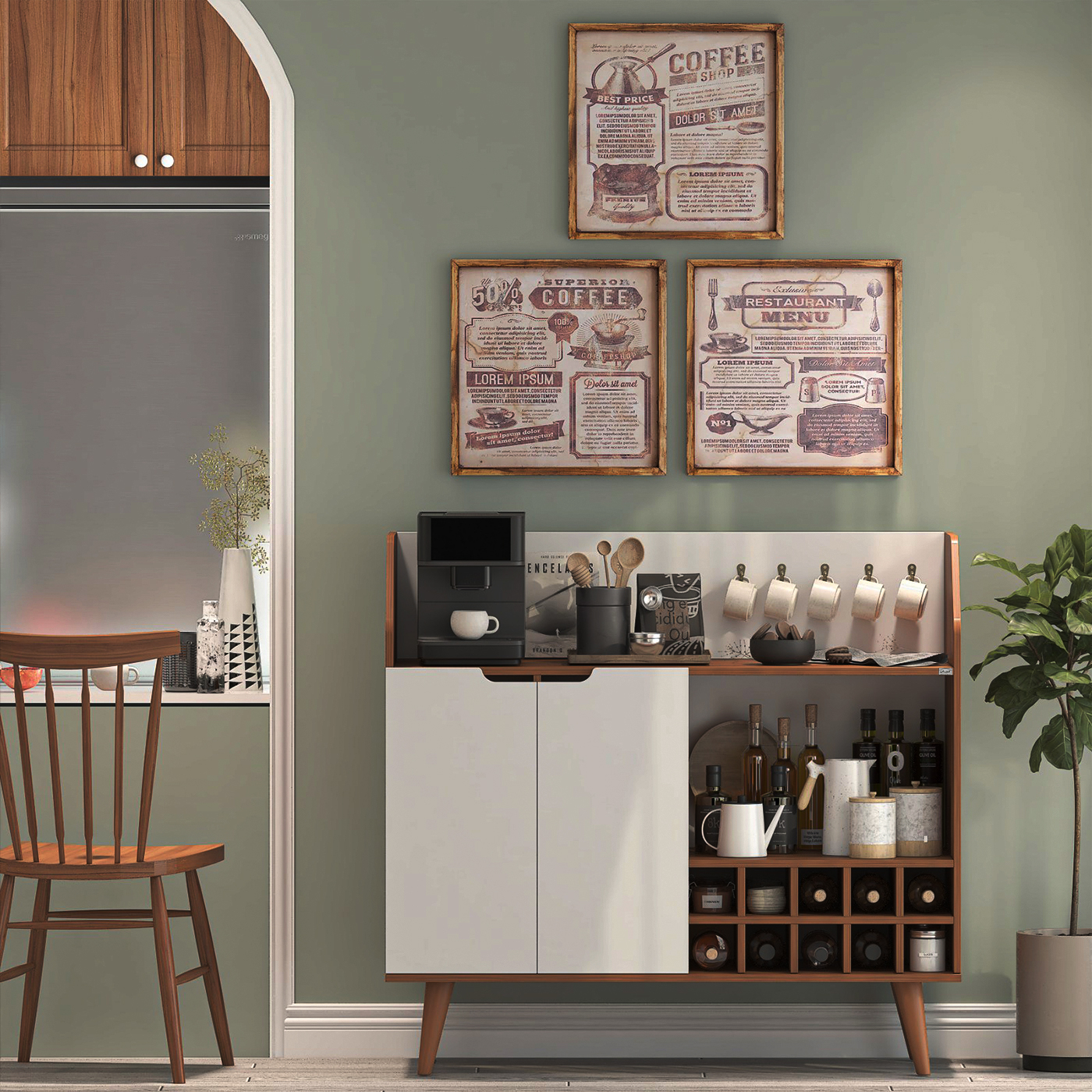 کنسول اعیان مدل کافه بار کد FH894 طول 120 سانتی متر